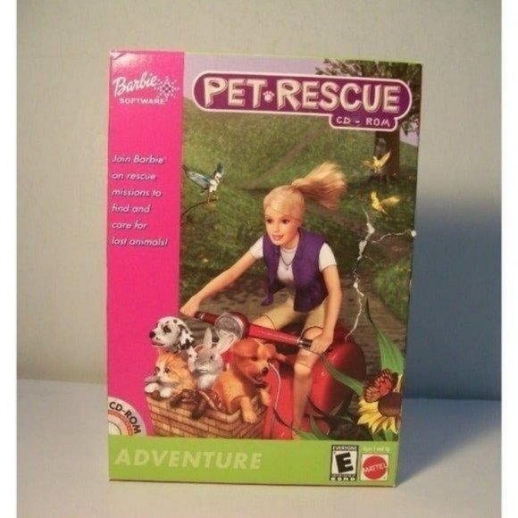 Vintage Barbie GAME Videogame Complete 2000 Pet Rescue CD-Rom PC Computer - Picture 2 of 12